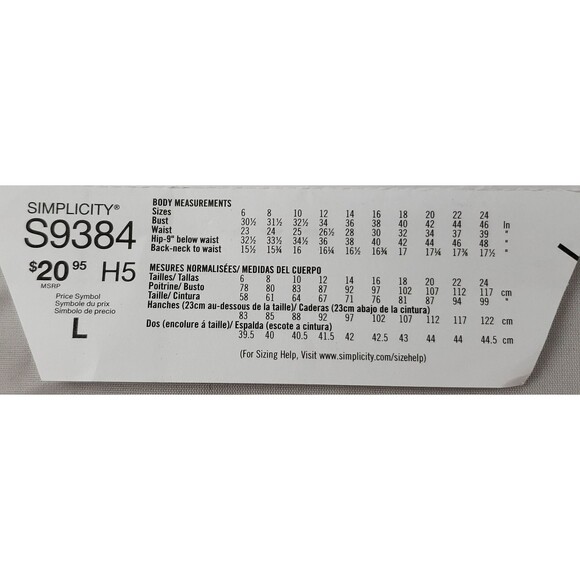 Misses Sweatshirt New Sewing Pattern Simplicity S9384, Size 6, 8, 10, 12, 14 - Picture 4 of 5